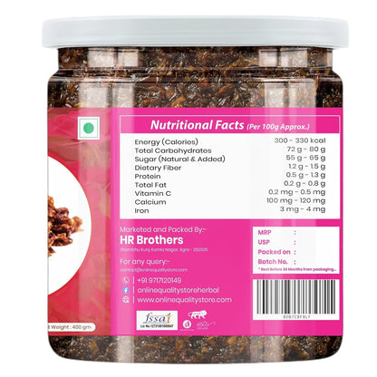 Online Quality Store Natural Gulkand (Rose Petal Jam), 400g | Sun-Cooked Damask Rose Petals & Rock Sugar |Pure gulkand Organic| Gulkand for Paan