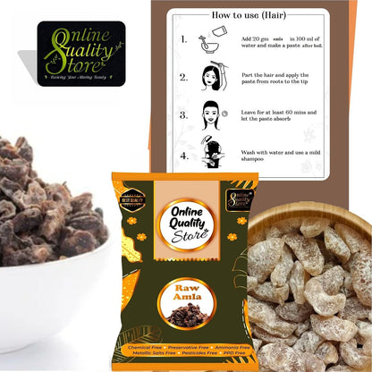 Online Quality Store Raw Amla For Hair Natural (Amla) Dried Form, 400g