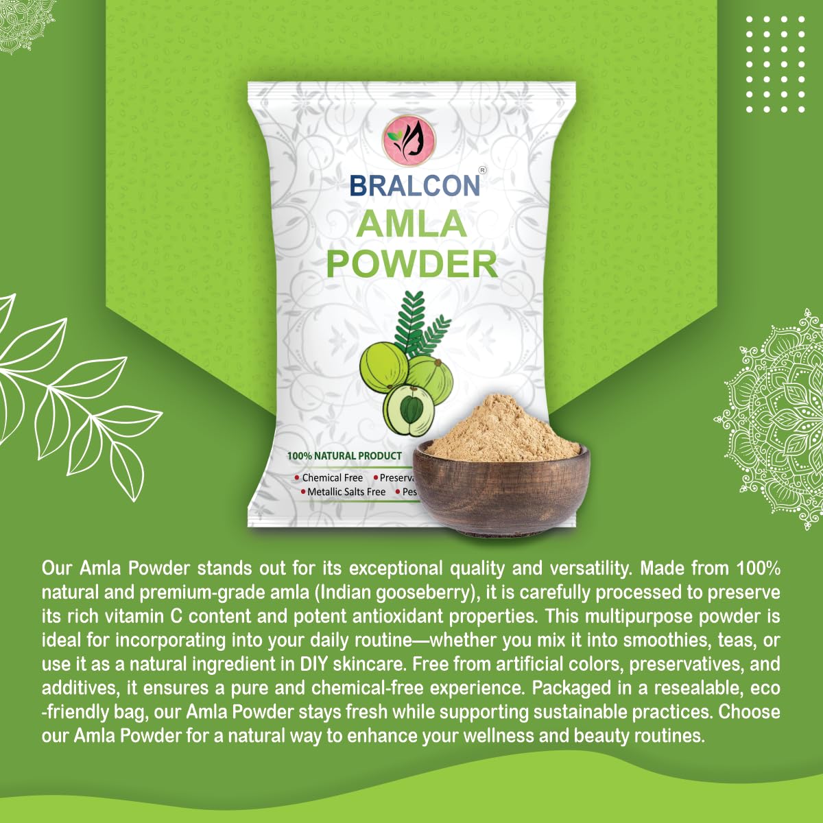 BRALCON Organic Raw Amla -100g