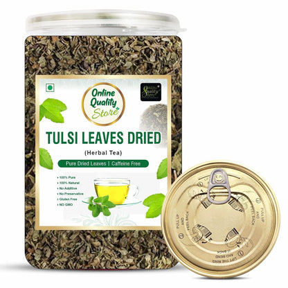 Online Quality Store Tulsi Leaves Tea - 50g | Pure Dried Tulsi Leaves Herbal Tea | Tulsi Tea helps in Boost Immunity