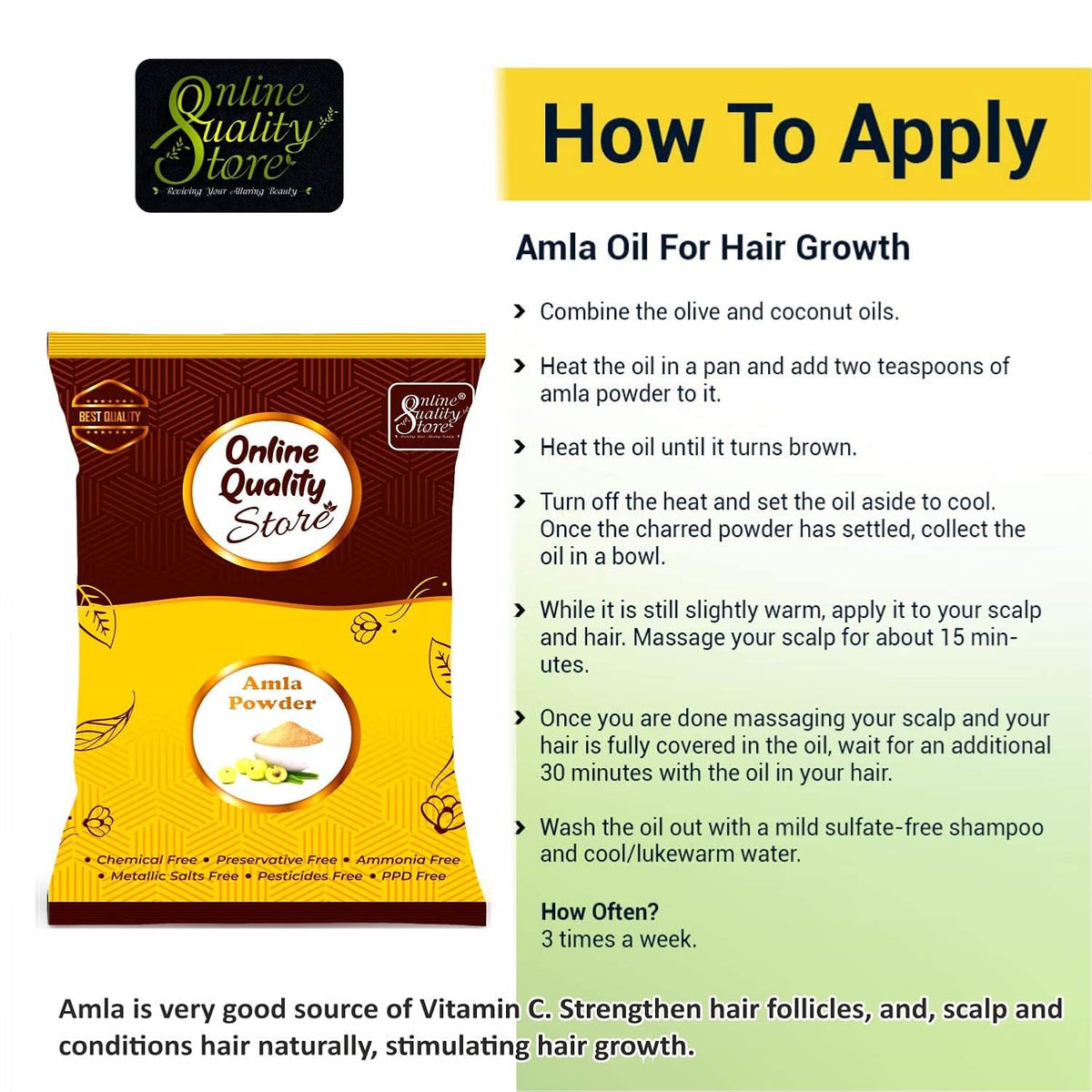 Online Quality Store Amla Powder Hair (200 Grms)