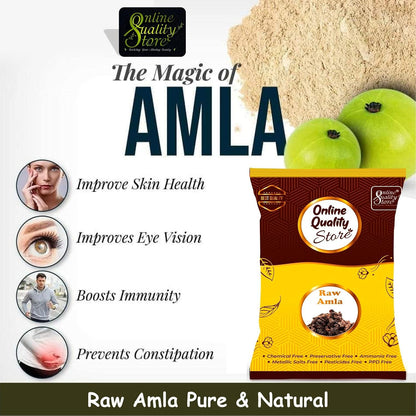 Online Quality Store Raw Amla For Hair Natural (Amla) Dried Form, 250g