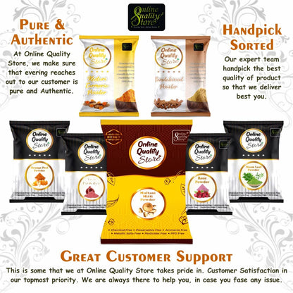 Online Quality Store Face Pack, Combo Pack of Multani Mitti 300g, Chandan Powder 100g, Orange Peel Powder 100g, Neem Powder100g and Rose Powder 100g, Kasturi Turmeric 100 g, Pomegranate Powder 100 g