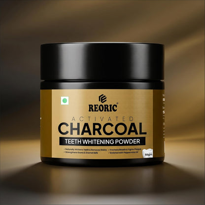 REORIC Activated Charcoal Powder for Teeth Cleaning & Oral Care -50g