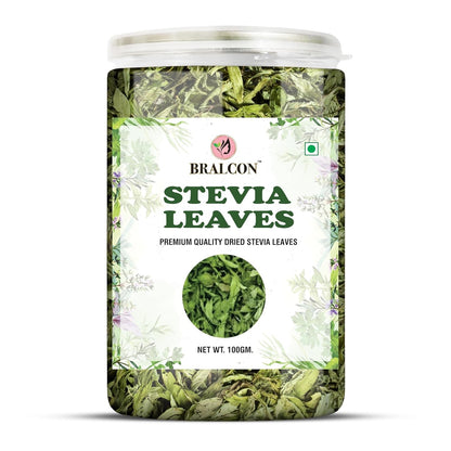 BRALCON Sugarfree Sweetener - 100% Pure Stevia Leaves Extract - Natural Stevia Dry Leaves 100gm