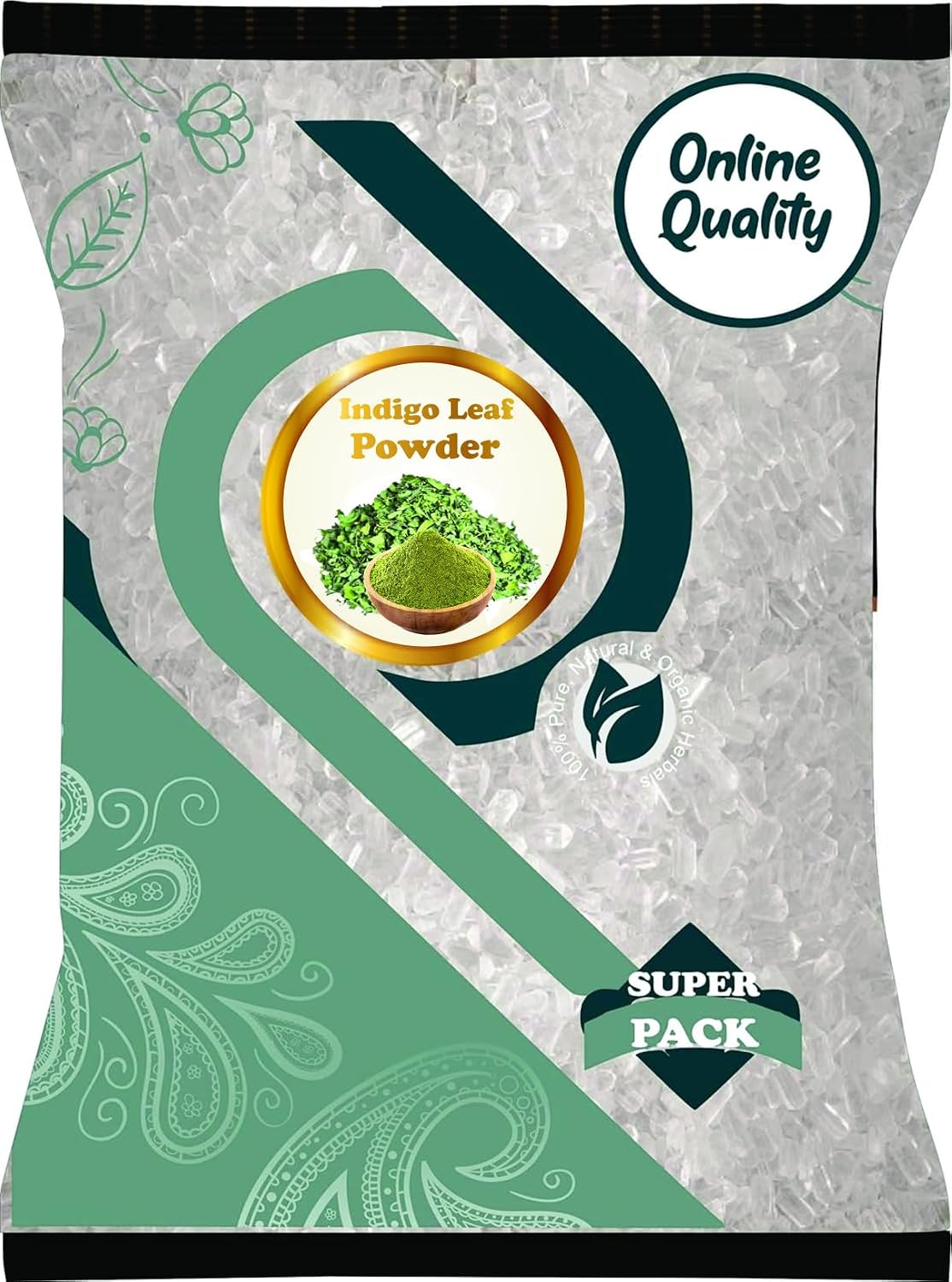 Online Quality Store Indigo powder for hair and Beard Dye - Black - Pure and Natural Lab tested (700 gram)