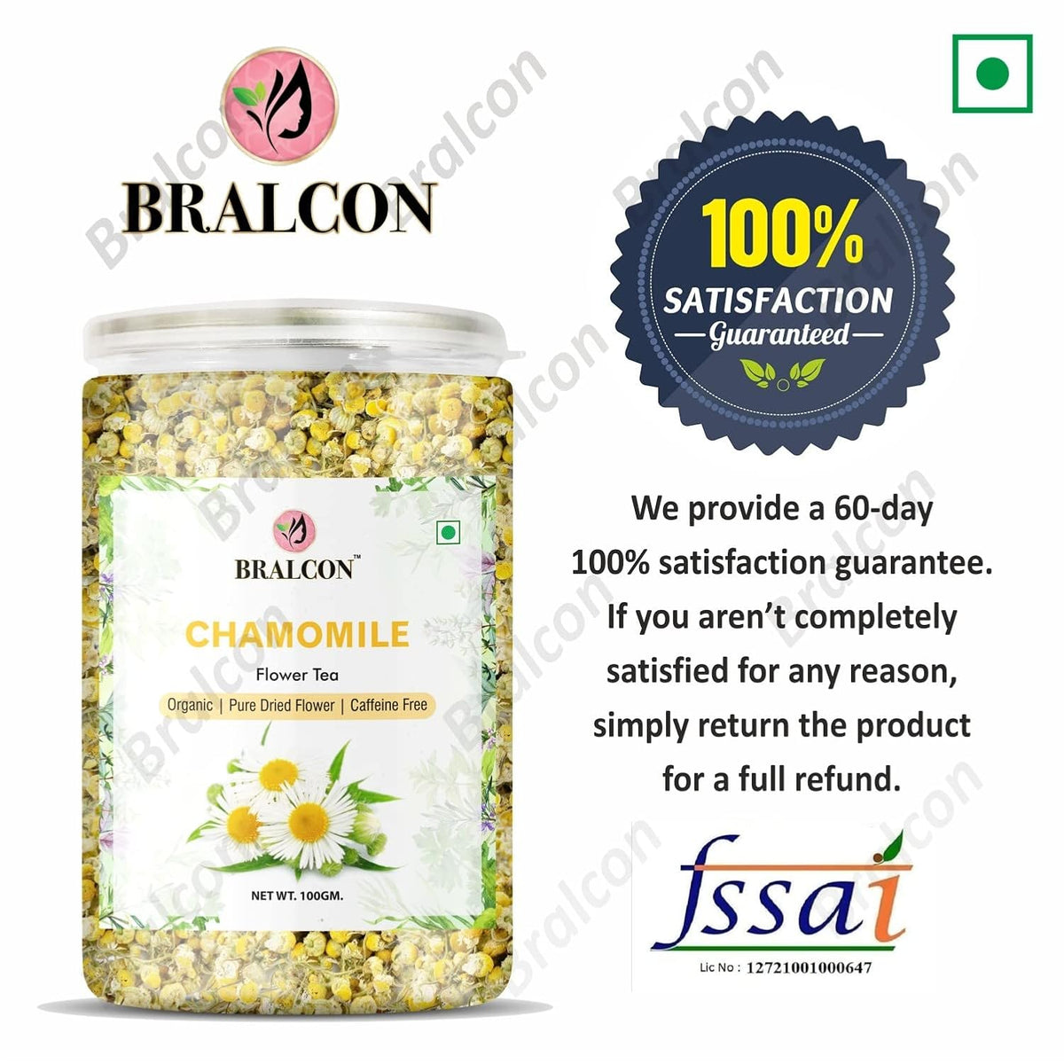 BRALCON Organic Chamomile Flower Tea - 100g