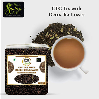 Online Quality Store CTC Tea With Green Tea Leaves - 200g | Chai Patti | Chai | Tea | Tea Leaf | Premium Tea | Assam CTC Tea | Milk Tea