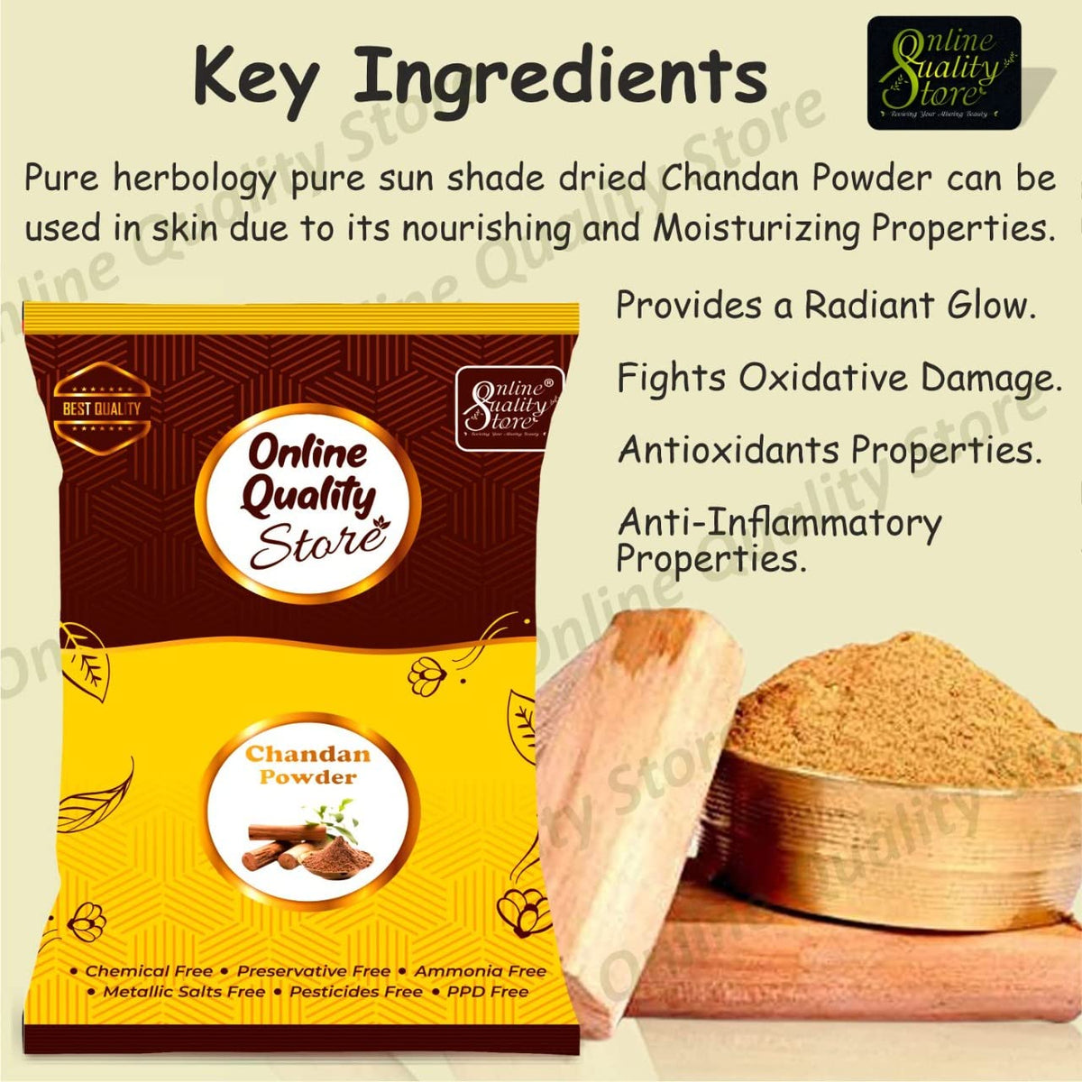 Online Quality Store Sandalwood Powder For Face & Skin |Chandan powder Pure & Natural Face Pack, face mask |Organic Pure Sandalwood Powder For Skin and body |facepack women |natural face pack,200g