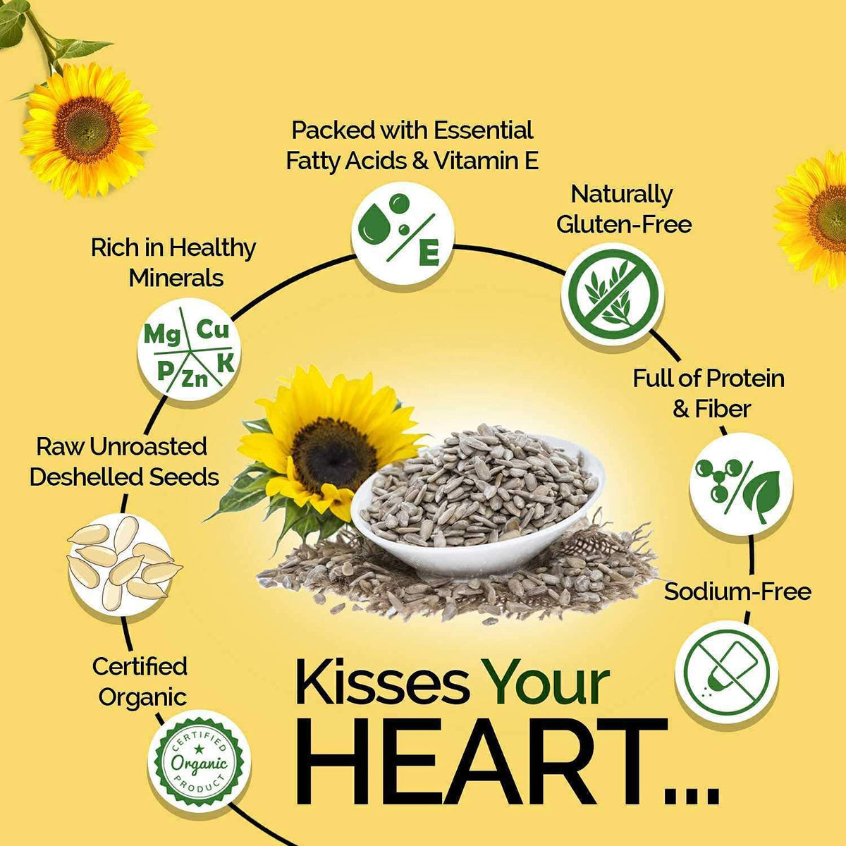 Online Quality Store Organic Combo of Sunflower Seeds, Pumpkin Seeds -200gm (2 x 100gm Pack)