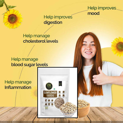Online Quality Store Organic Sunflower Seeds-400g(100g x 4 Pack)|Protein & Fiber Rich Sunflower Seeds