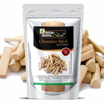 Online Quality Store Chandan Wood 1 pcs Lab Tested Isi Seal Sandalwood Scented Processed Chandan Sticks 30-35Grams