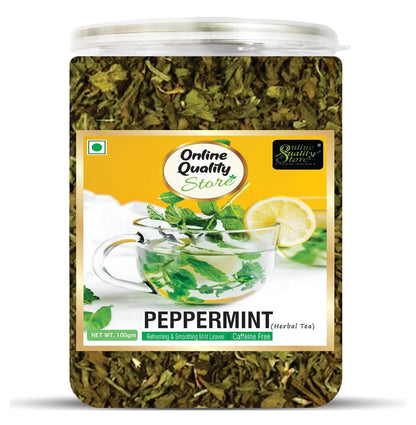 Online Quality Store Peppermint Tea, 100gm Loose Leaf Tea | Peppermint Tea Leaves Herbal Green Tea for Boost Immunity