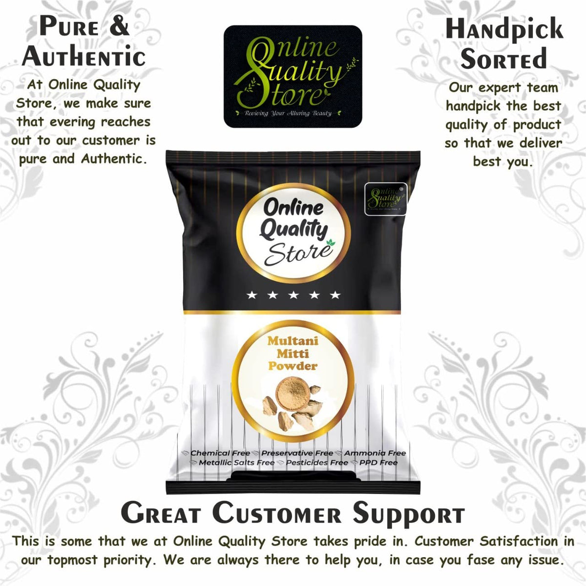 Online Quality Store herbal powder combo for hair and face (Multani mitti powder)