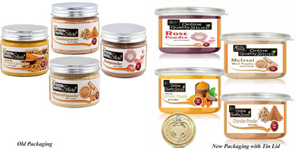 Online Quality Store Multanimitti Powder +Chandan Powder +Kasturi Turmeric Powder +Rose Powder |Multani Mitti (Fuller Earth) Powder Bentonite Clay |sandalwood powder |Kasthuri Manjal Wild Turmeric |natural Face Mask ,500g