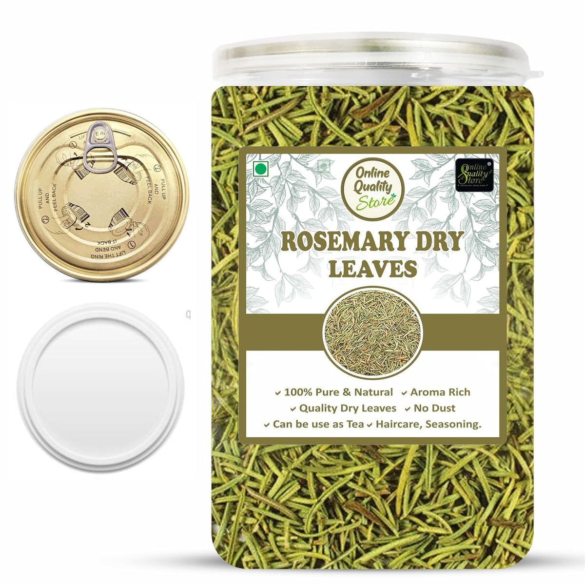 Online Quality Store Rosemary Dry Leaves - 100g | For Hair Growth & Rosemary Tea Leaves | Rosemary Herbal Tea