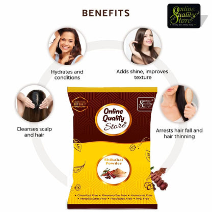 Online Quality Store Shikakai Powder for Hair (200g)