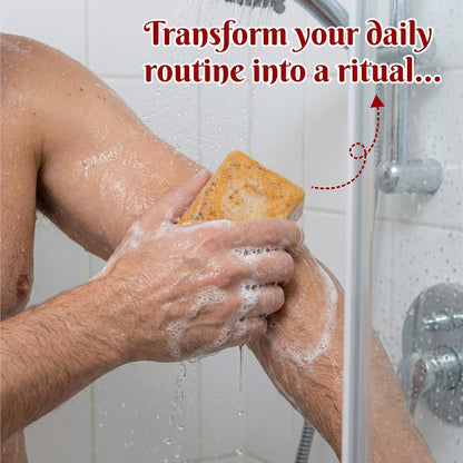 Sandalwood and Saffron Natural Luxury Soap, 100g Bars, Pack of 4, 100% Natural Ingredients
