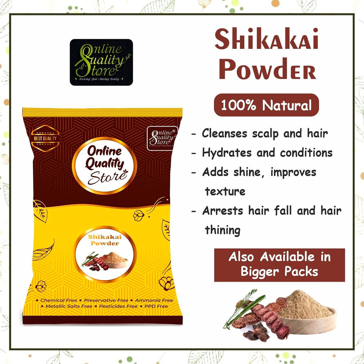 Amla Reetha Shikakai Bhringraj Powder - Organic offer of the day (350 Grams *4) - All are in separate packaging