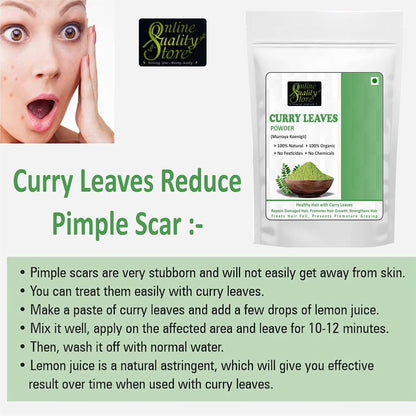 Online Quality Store Curry Leaves Powder -100g | Curry Patta Powder for hair growth, Eating
