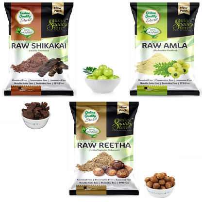Online Quality Store reetha amla shikakai combo raw form |raw reetha for hair |Aritha|Reetha|Ritha|Soapnuts (Sapindus Mukorossi) |Indian Gooseberry |dried Shikakai, Acacia Concinna |reetha amla shikakai raw shampoo |hair pack ,300g