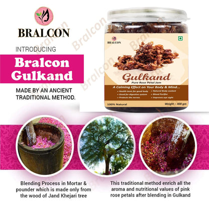 BRALCON Natural Gulkand (Rose Petal Jam) - 400g