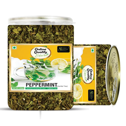 Online Quality Store Peppermint Tea, 100gm Loose Leaf Tea | Peppermint Tea Leaves Herbal Green Tea for Boost Immunity