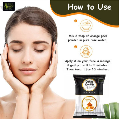 Online Quality Store Orange Peel Herbal Powder Combo for Hair and Face