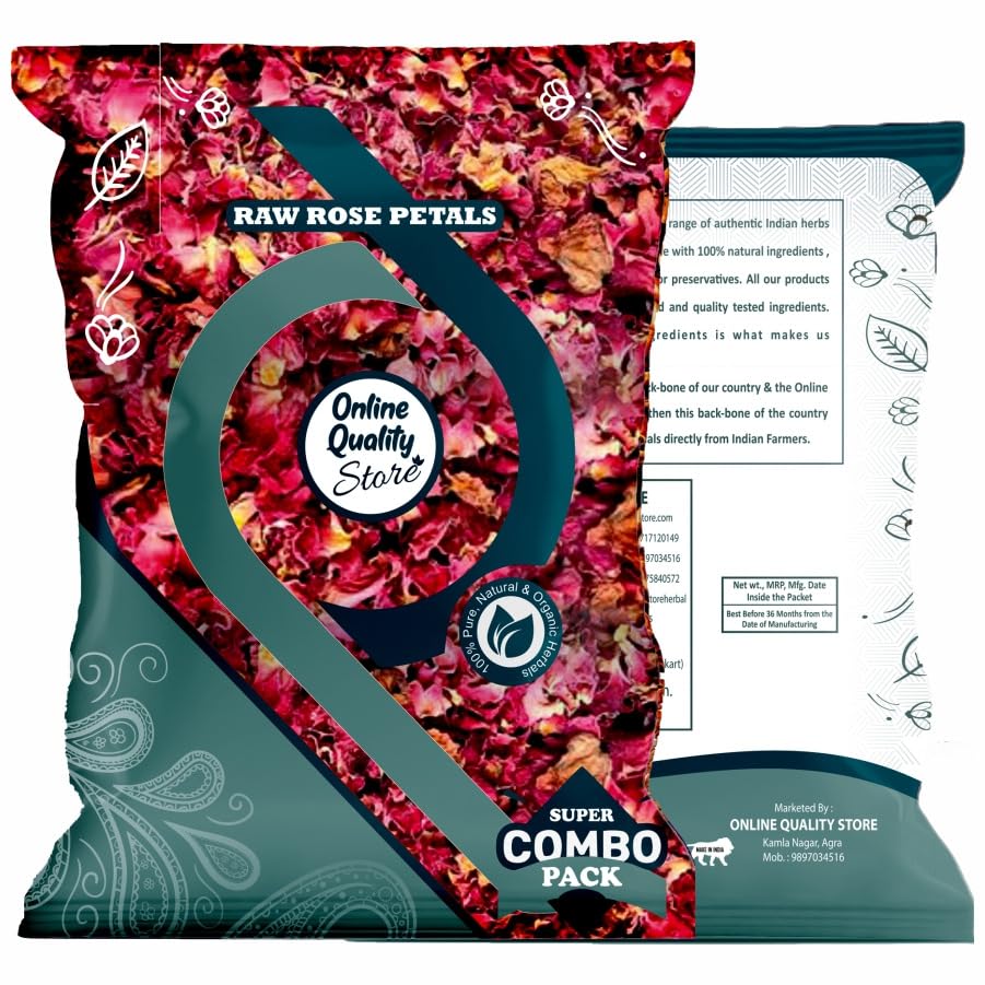 Online Quality Store Gulab Patti|Rosa Gallica|Dry Rose Petal|Dried Rose Petals|Rose Petals Sun Dried for Beautiful Hair & Skin-100g