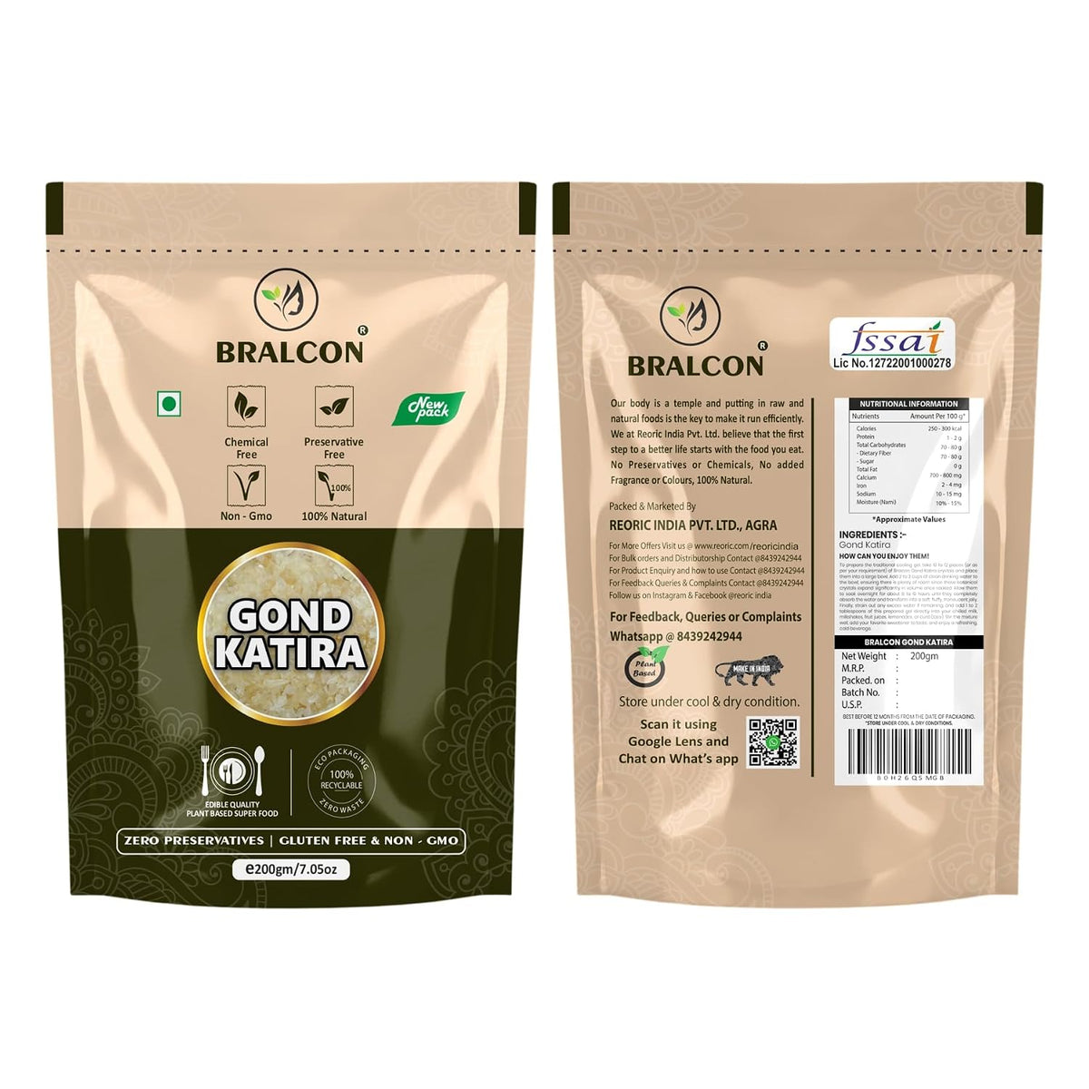 BRALCON Gond Katira Pure (Edible Gum) -200g