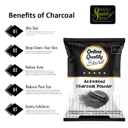 Online Quality Store Herbal Powder Combo for Hair and Face (Activated Charcoal)