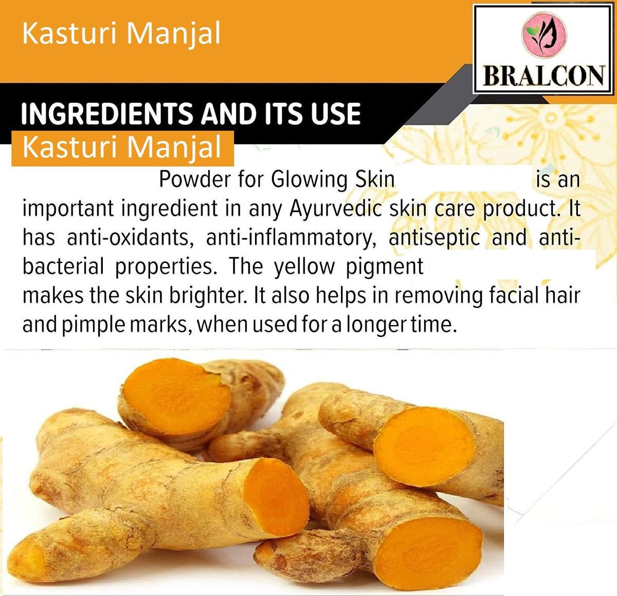 BRALCON Kasturi Haldi Powder -100gm