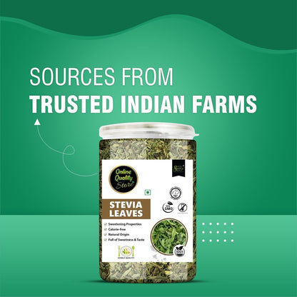 Online Quality Store Stevia Leaves- 100g | Zero Calorie Stevia leaves | Whole Leaf
