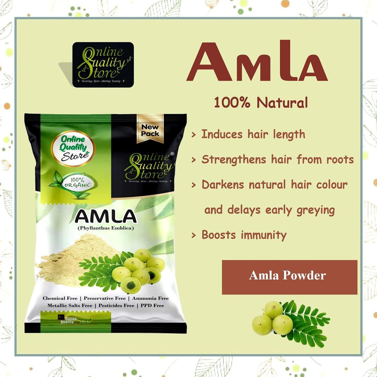 Online Quality Store Amla Reetha Shikakai Bhringraj and Hibiscus Powder for Hair
