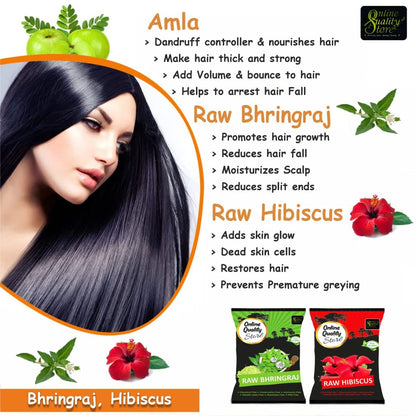 Online Quality Store herbal hair shampoo and hair mask(RAw form -Amla,Reetha, Shikakai,bhringraj and Hibiscus) (Raw_Reetha_Amla_Shikakai_Bringraj_Hibiscous_500g)