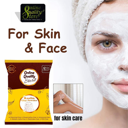 Online Quality Store Natural Kaoline/Clay Powder For Acne, Blackheads And For Glowing Skin, 250g
