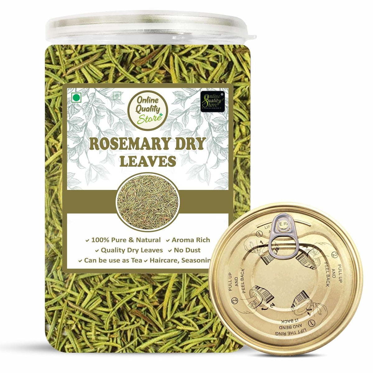 Online Quality Store Rosemary Dry Leaves - 100g | For Hair Growth & Rosemary Tea Leaves | Rosemary Herbal Tea