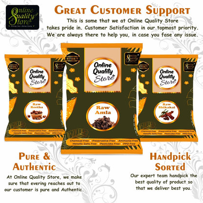 Online Quality Store reetha amla shikakai combo raw form |raw reetha for hair |Aritha|Reetha|Ritha|Soapnuts (Sapindus Mukorossi) |Indian Gooseberry |dried Shikakai, Acacia Concinna |reetha amla shikakai raw shampoo |hair pack ,600g