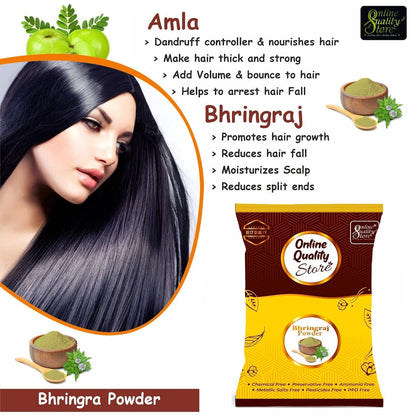 Amla Reetha Shikakai Bhringraj Powder - Organic offer of the day (350 Grams *4) - All are in separate packaging