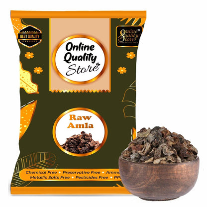 Online Quality Store Raw Amla For Hair Natural (Amla) Dried Form, 400g