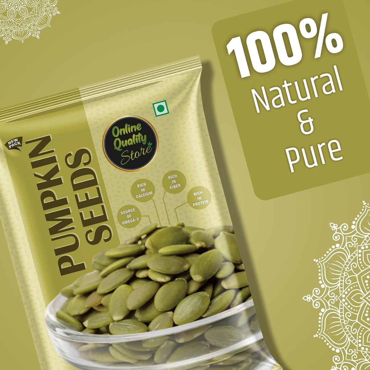 Online Quality Store Organic Pumpkin Seed-400g|Weight Loss management|Rich in Omega-3 fatty acids