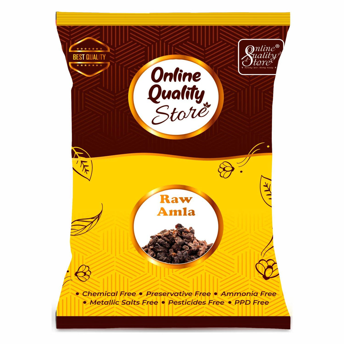 Online Quality Store Raw Amla For Hair Natural (Amla) Dried Form, 250g