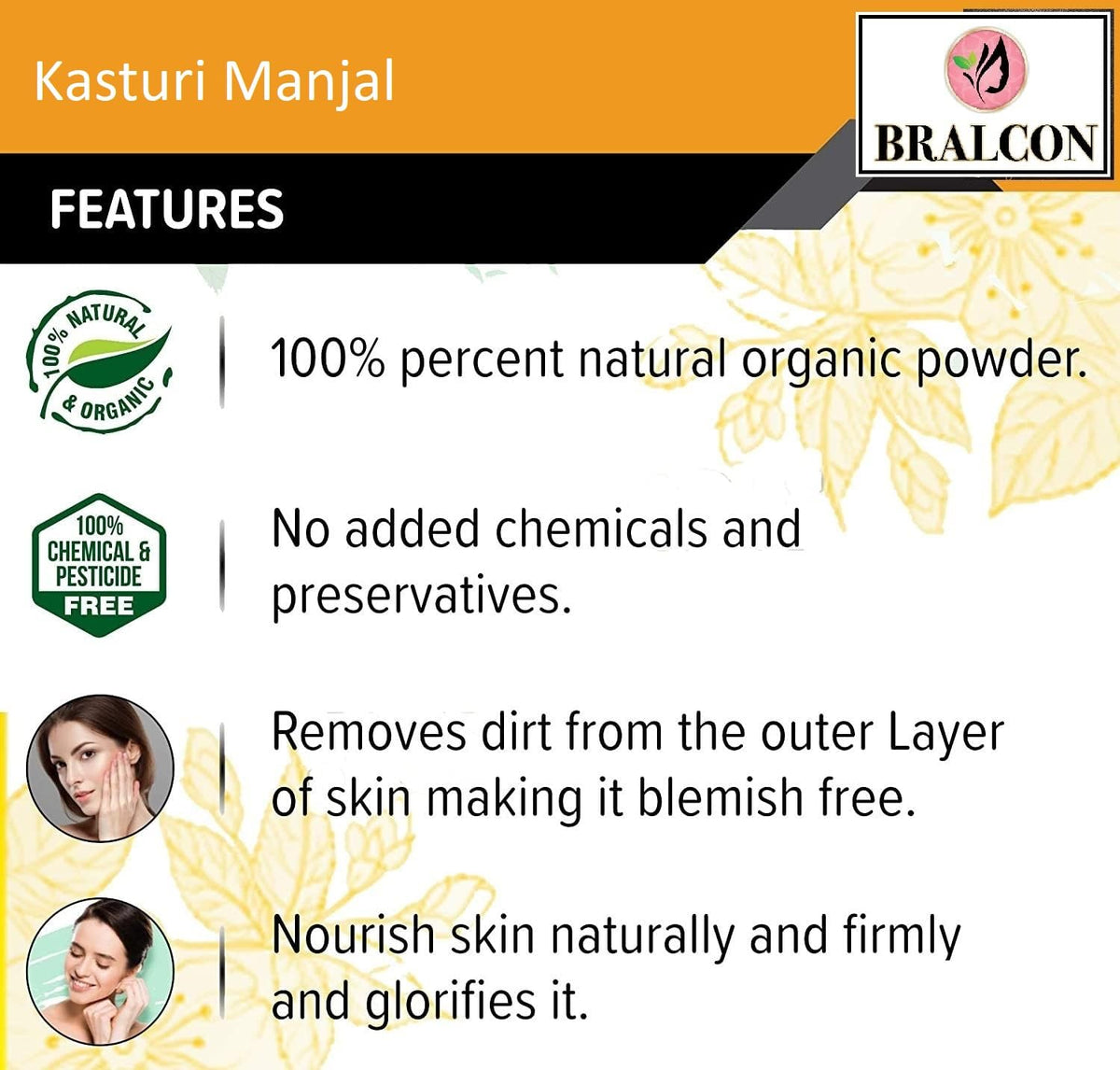 BRALCON Kasturi Haldi Powder -100gm