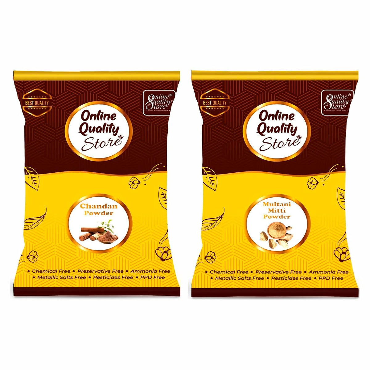 Online Quality Store Pure Organic Sandalwood Powder For Skin Whitening (Chandan Powder 150g) + Pure Multani Mitti Powder (250g), 400g