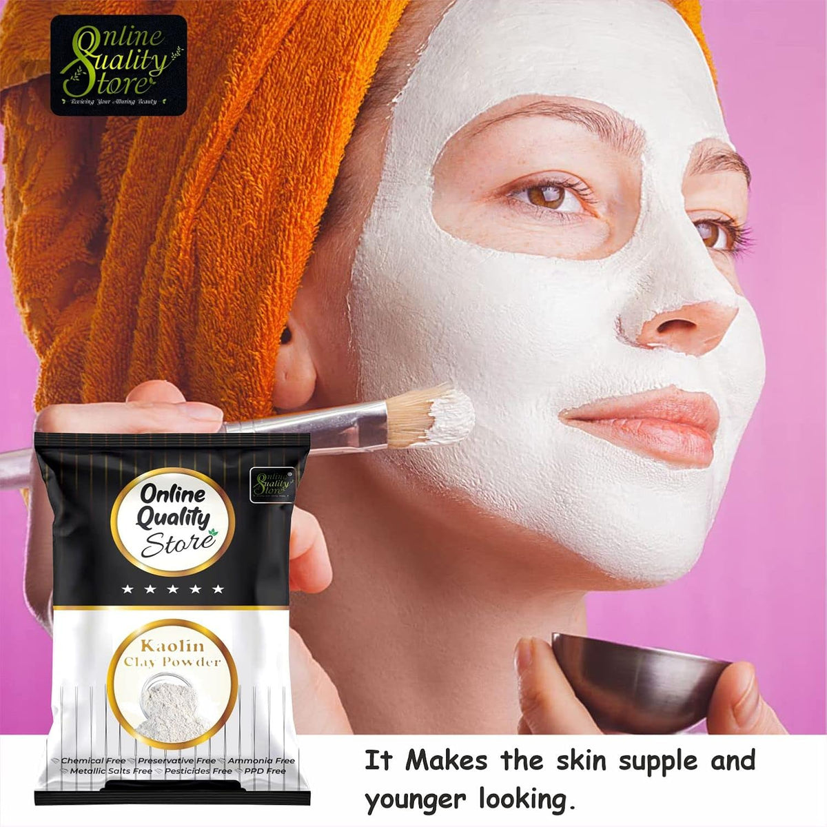 Online Quality Store natural Kaolin Clay Powder |China clay - For Acne, Blackheads |Face Masks |kaolin clay powder for face organic |Kaolin Powder for Skin |china clay powder |face care products,100g