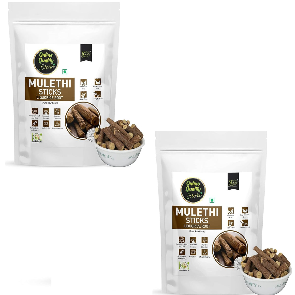 Online Quality Store Mulethi Stick For Eating -100g (Pack of 2)| Liquorice Roots|Licorice Roots