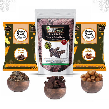 Online Quality Store reetha amla shikakai combo raw form |raw reetha for hair |Aritha|Reetha|Ritha|Soapnuts (Sapindus Mukorossi) |Indian Gooseberry |dried Shikakai, Acacia Concinna |reetha amla shikakai raw shampoo |hair pack(1400g,family pack)