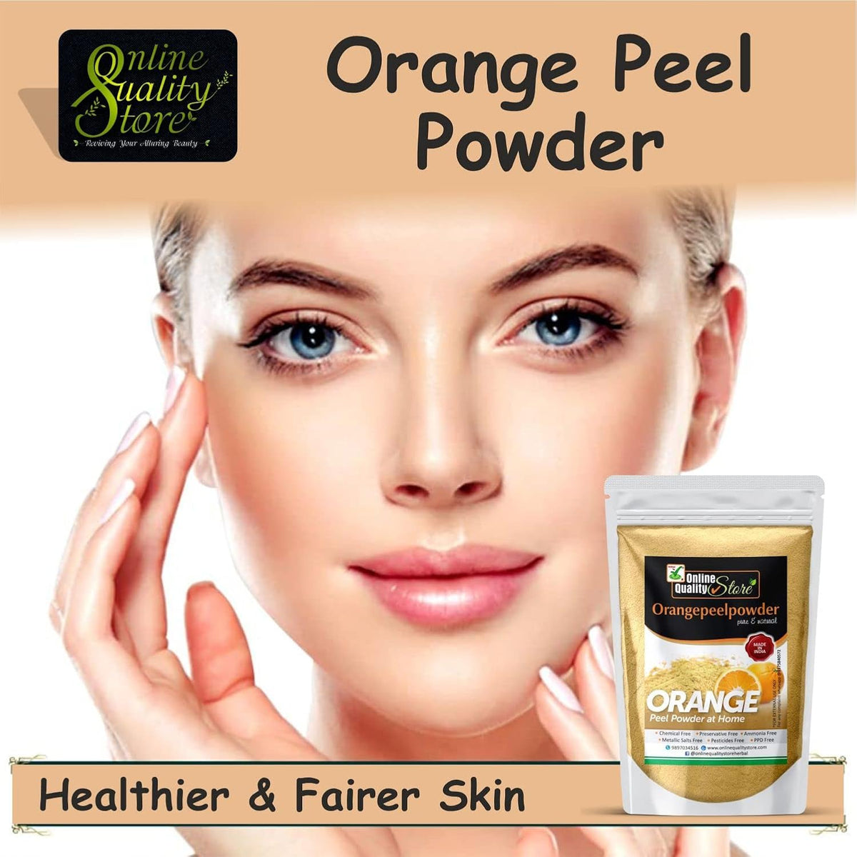 Orange peel powder for skin whitening (900 Gm)