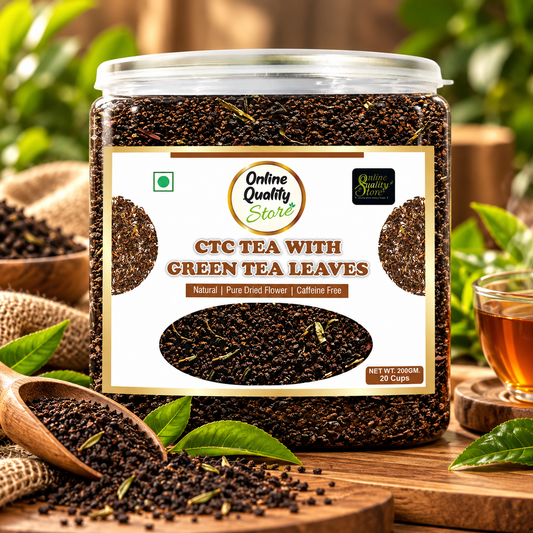 Online Quality Store CTC Tea With Green Tea Leaves - 200g | Chai Patti | Chai | Tea | Tea Leaf | Premium Tea | Assam CTC Tea | Milk Tea
