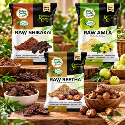 Online Quality Store reetha amla shikakai combo raw form |raw reetha for hair |Aritha|Reetha|Ritha|Soapnuts (Sapindus Mukorossi) |Indian Gooseberry |dried Shikakai, Acacia Concinna |reetha amla shikakai raw shampoo |hair pack ,300g
